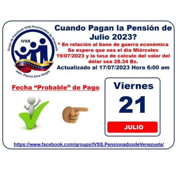 Pensionados pago de agosto