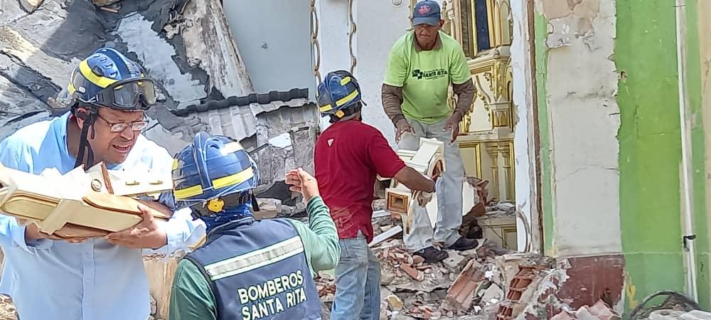 Los tres niveles de Gobierno trabajan por la recuperación de la iglesia colapsada en Santa Rita