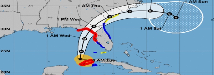 El huracán Idalia toca tierra en Florida con categoría 3