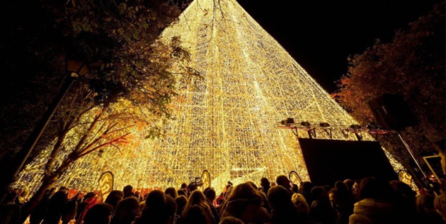 España disfruta del árbol de navidad más grande de Europa