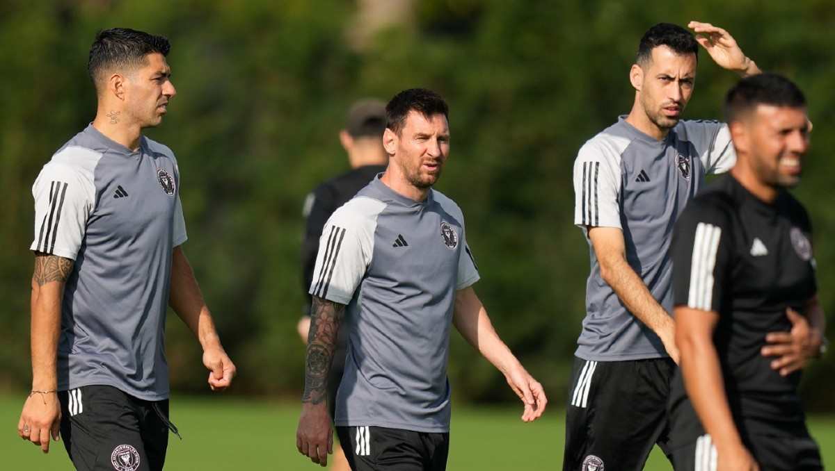 Luis Suárez y Messi entrenan juntos por primera vez en Inter Miami