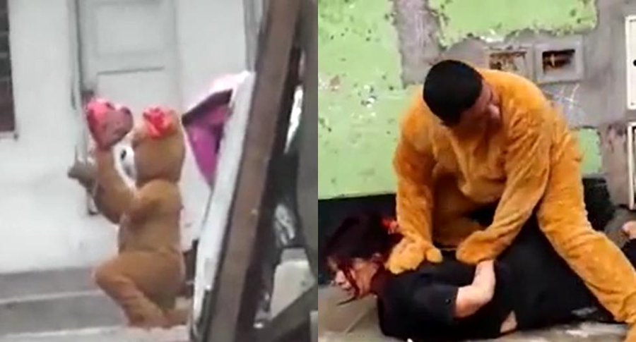 Un policía se disfraza de oso de peluche de San Valentín para hacer salir de casa y detener a dos traficantes