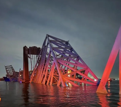 Las impresionantes imágenes que dejó el colapso del puente Francis Scott Key en Baltimore