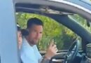 Messi habla con familia marabina en parada de semáforo en Miami