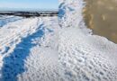 El frío extremo congela el mar en Tierra del Fuego
