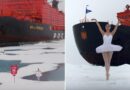 Pasajera de un crucero interpreta ‘El lago de los cisnes’ sobre hielo en el Polo Norte