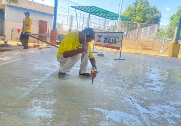 Gobernación del Zulia avanza con los trabajos de recuperación en el Complejo Deportivo “Barrio Bolivar”