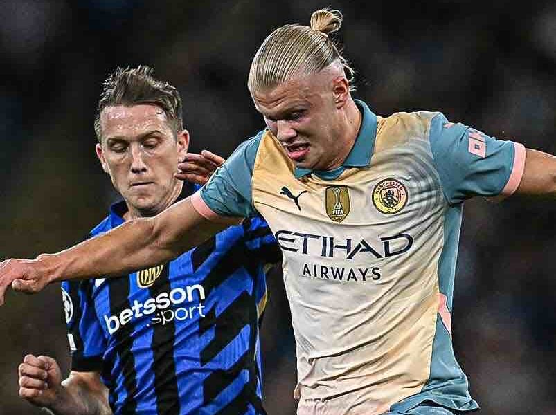 Manchester City e Inter de Milán igualan sin goles en duelo de titanes