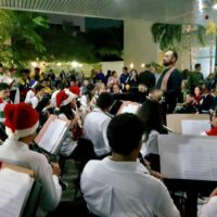 Orquesta de Viento José Luis Paz encendió la Navidad en la Biblioteca Pública del Estado